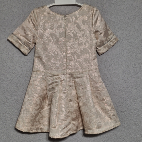 Carrément Beau Création Française Girls Shimmer Jacquard Dress Size 4 - Picture 3 of 9